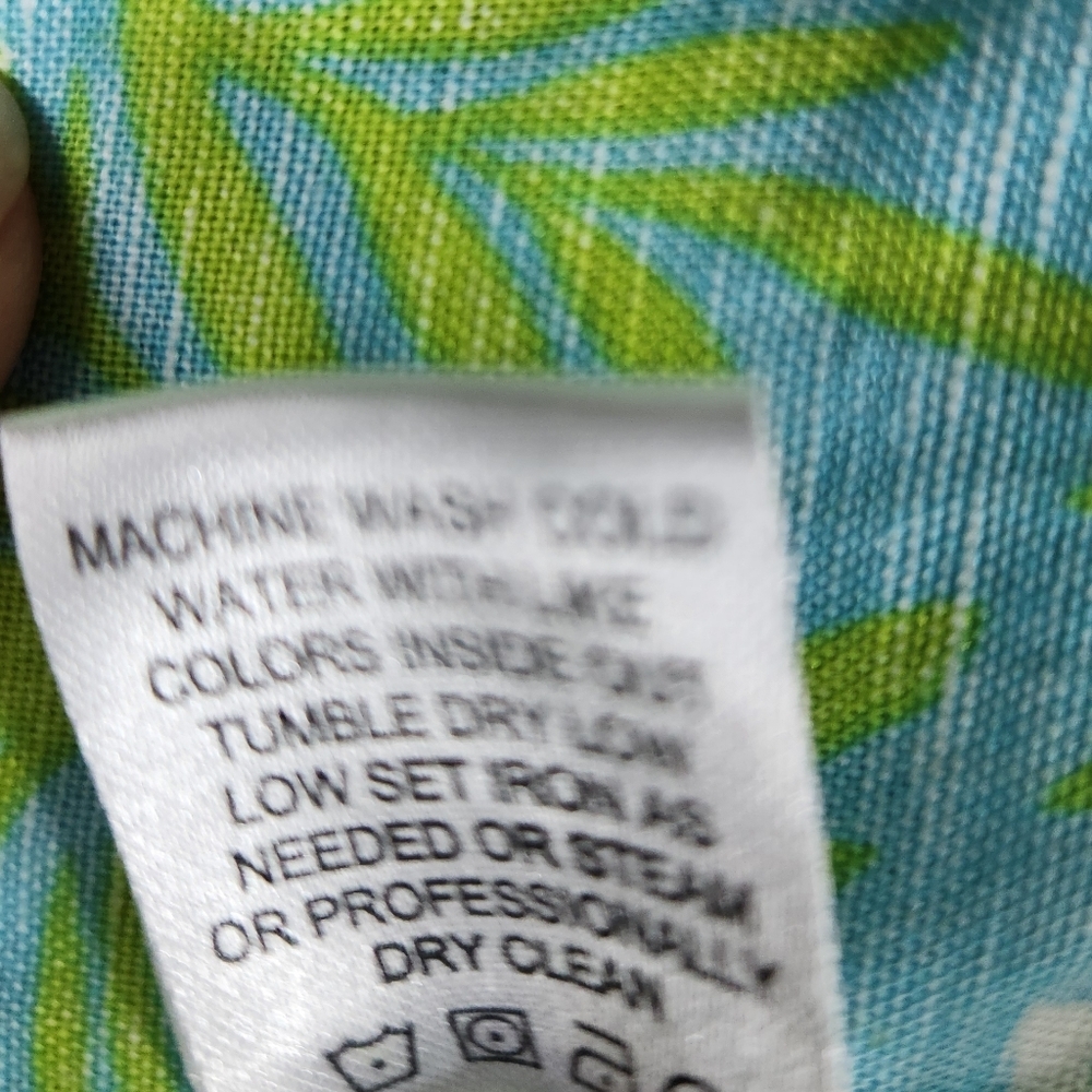 Hester & Orchard Tropical Print Linen Blend Top Size XL - Picture 7 of 7